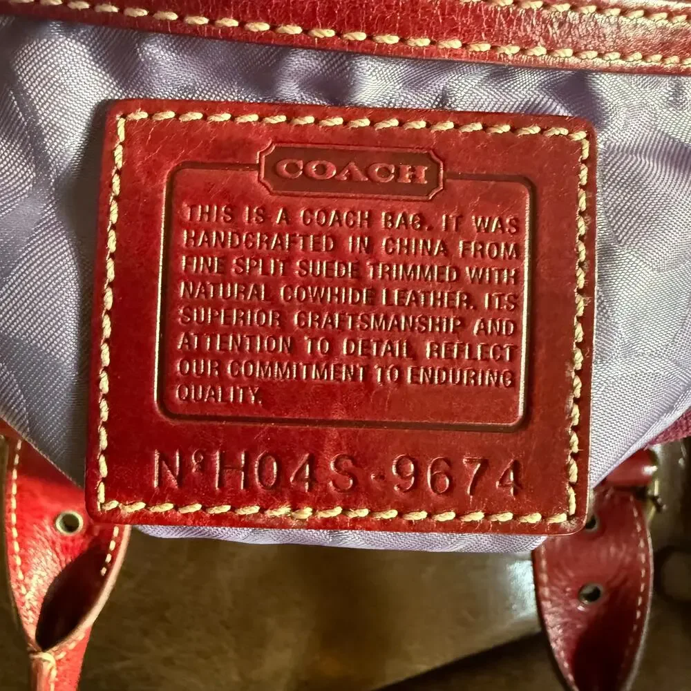 Vintage Coach Soho Suede Flap Satchel 9674 Raspberry Pink Y2K 2004